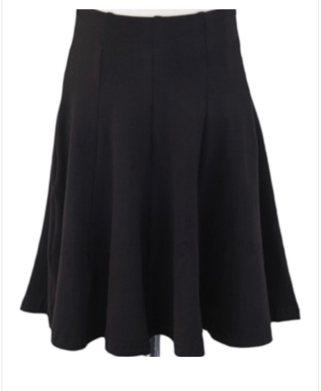 WEAR AND FLAIR PONTE SKIRT W CENTER SEAM 27 BLACK - GreenTag Boutique